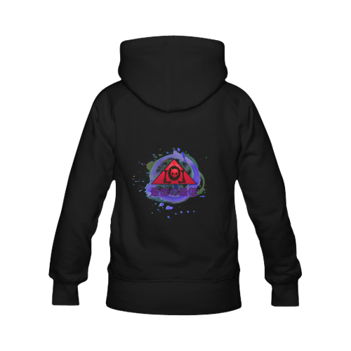 The Lowest of Low Japanese Octopus Triangle Skull Logo Women's Classic Hoodies (Model H07)