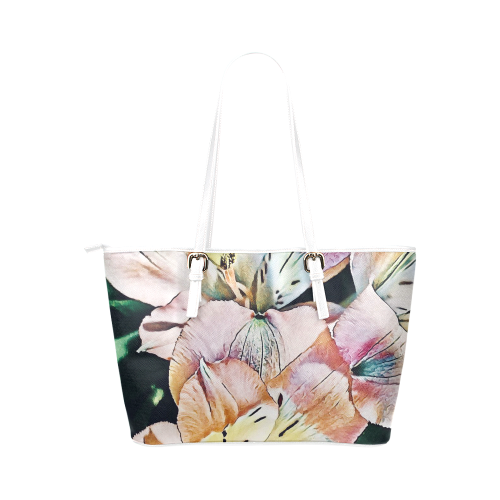 Impression Floral 10192 by JamColors Leather Tote Bag/Small (Model 1651)
