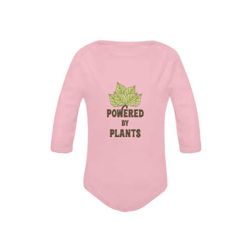 Powered by Plants (vegan) Baby Powder Organic Long Sleeve One Piece (Model T27)