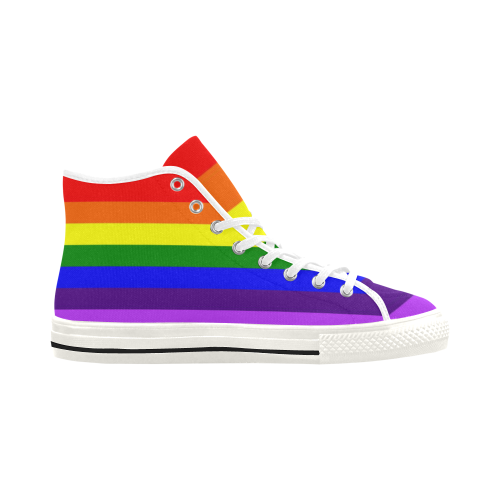 Rainbow Flag (Gay Pride - LGBTQIA+) Vancouver H Men's Canvas Shoes (1013-1)