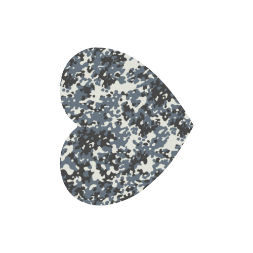 Urban City Black/Gray Digital Camouflage Heart-shaped Mousepad