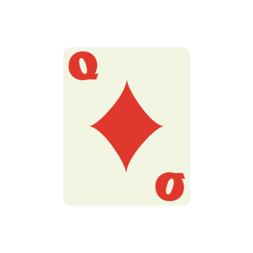Playing Card Queen of Diamonds Rectangle Mousepad