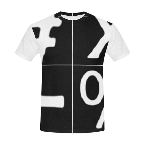 NUMBERS Collection Symbols Black/White All Over Print T-Shirt for Men (USA Size) (Model T40)