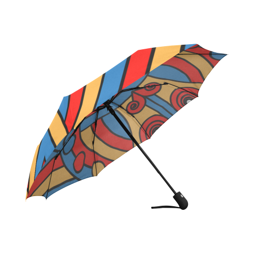 Aztec Maasai Lion Tribal Auto-Foldable Umbrella (Model U04)