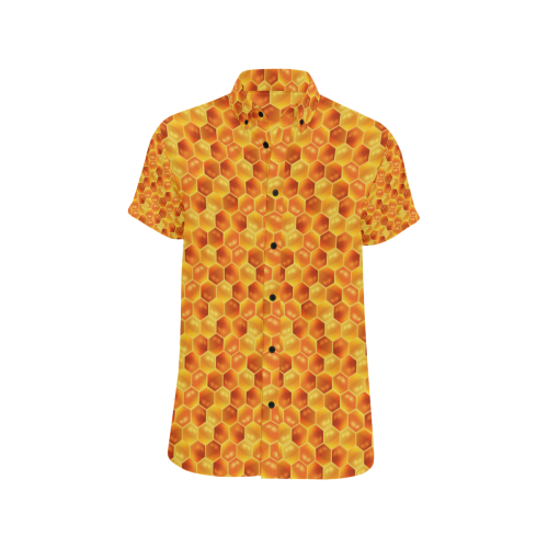 Honeycomb Men's All Over Print Short Sleeve Shirt (Model T53)