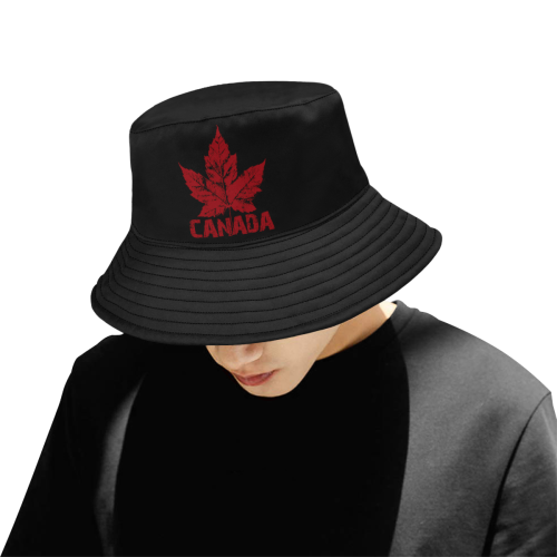 Cool Canada Souvenir Bucket Hats All Over Print Bucket Hat for Men