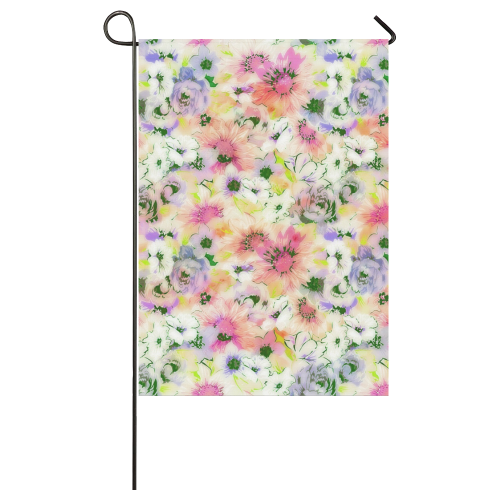 pretty spring floral Garden Flag 28''x40'' （Without Flagpole）