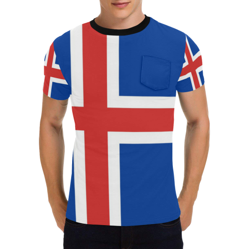 ICELAND-2 Men's All Over Print T-Shirt with Chest Pocket (Model T56)