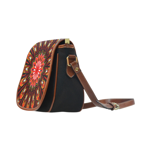 The Connection Red Saddle Bag/Small (Model 1649)(Flap Customization)