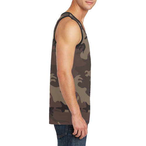 Camo Red Brown Men's All Over Print Tank Top (Model T57)