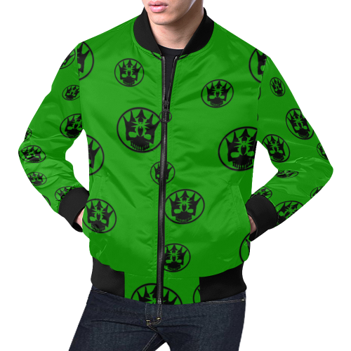CRX Green Mask All Over Print Bomber Jacket for Men/Large Size (Model H19)