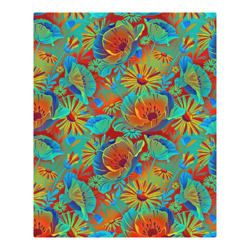 bright tropical floral 3-Piece Bedding Set