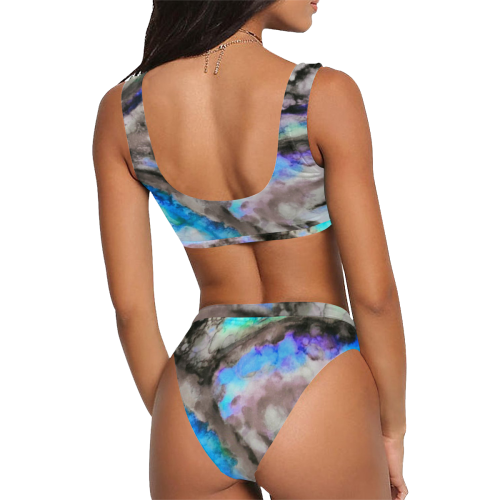 soft ab Sport Top & High-Waisted Bikini Swimsuit (Model S07)