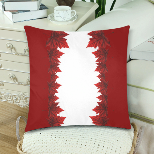 Canada Maple Leaf Pillow Cases Custom Zippered Pillow Cases 18"x 18" (Twin Sides) (Set of 2)