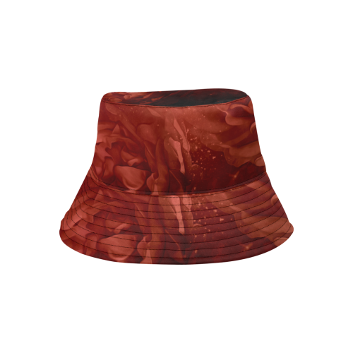Wonderful red flowers All Over Print Bucket Hat
