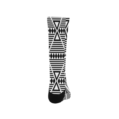 Black Aztec Tribal Men's Custom Socks