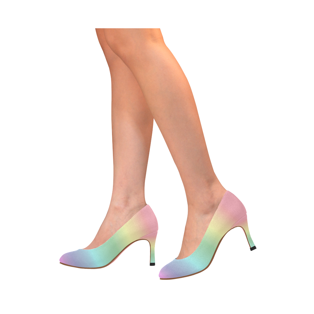 pastel rainbow heels