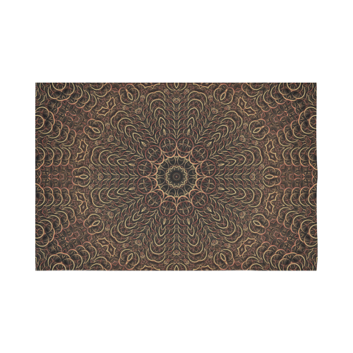 Chain Mail Mandala Cotton Linen Wall Tapestry 90"x 60"