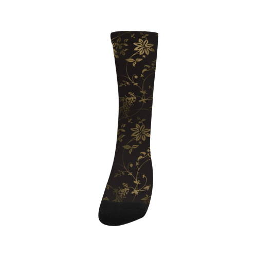 Gothic Victorian Black And Gold Pattern Men's Custom Socks