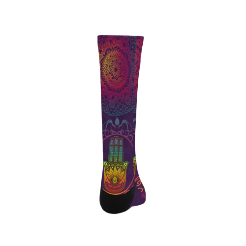 Hamsa Colorful Mandala Men's Custom Socks