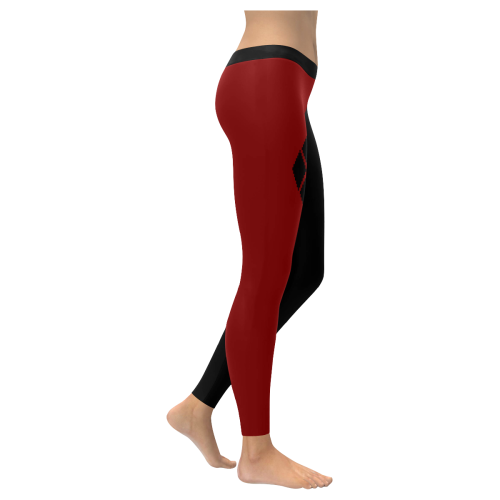 QUINN'S 8-BIT Women's Low Rise Leggings (Invisible Stitch) (Model L05)