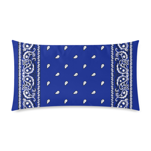 KERCHIEF PATTERN BLUE Rectangle Pillow Case 20"x36"(Twin Sides)