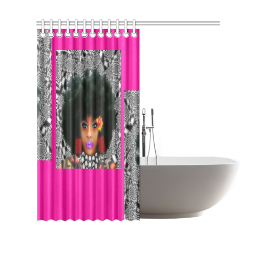 FUEL UP SHO CUR HOT PINK Shower Curtain 69"x70"