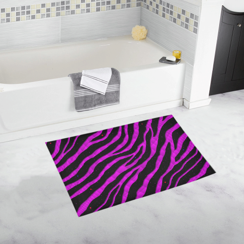 Ripped SpaceTime Stripes - Pink Bath Rug 20''x 32''