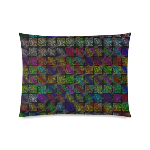 Ripped SpaceTime Stripes Collection Custom Zippered Pillow Case 20"x26"(Twin Sides)
