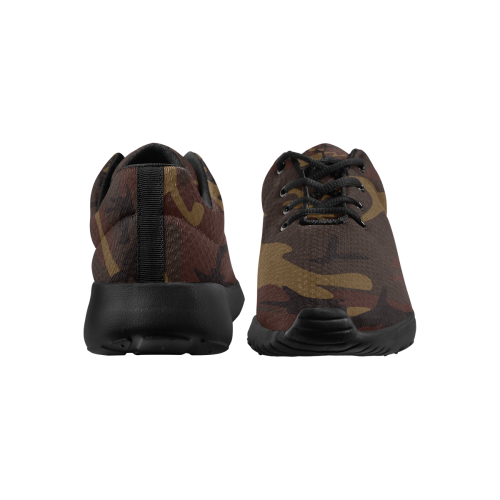 Camo Dark Brown Men's Athletic Shoes (Model 0200)
