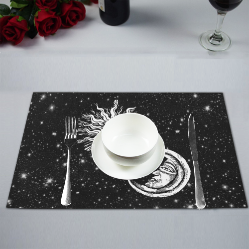 Mystic  Moon and Sun Placemat 12’’ x 18’’ (Set of 2)