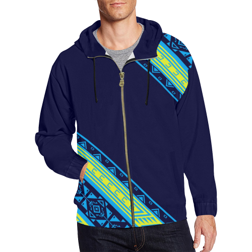 Little Wound All Over Print Full Zip Hoodie for Men/Large Size (Model H14)