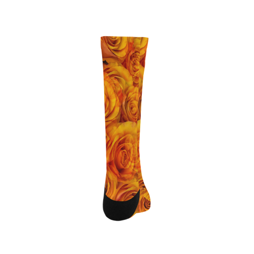 Grenadier Tangerine Roses Trouser Socks (For Men)