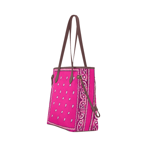 KERCHIEF PATTERN PINK Clover Canvas Tote Bag (Model 1661)