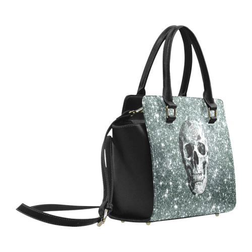 Modern sparkling Skull E by JamColors Classic Shoulder Handbag (Model 1653)