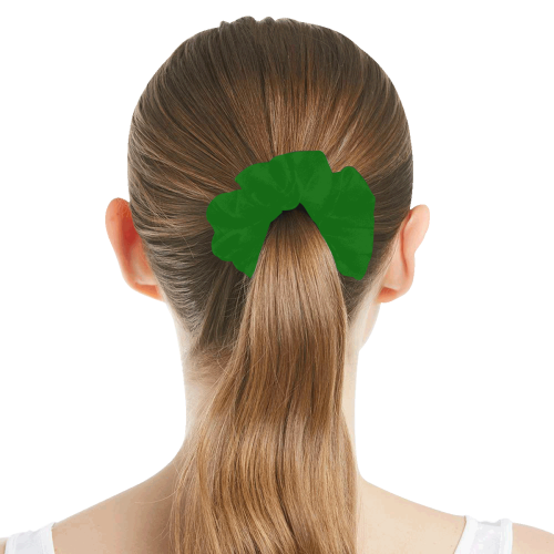 color dark green All Over Print Hair Scrunchie