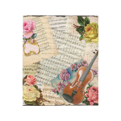 Music And Roses Quilt 50"x60"