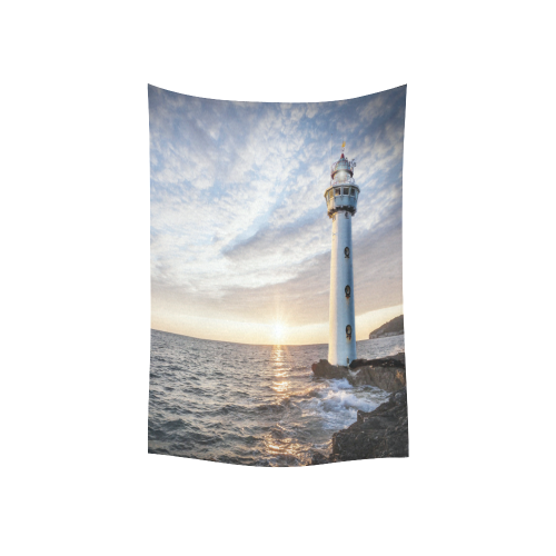Lighthouse Escape Cotton Linen Wall Tapestry 40"x 60"