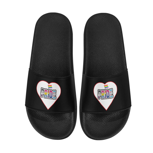 Love All Pride Colors Black Men's Slide Sandals (Model 057)