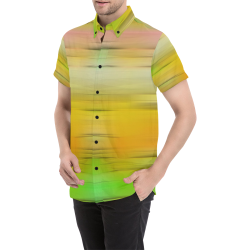 noisy gradient 2 by JamColors Men's All Over Print Short Sleeve Shirt (Model T53)