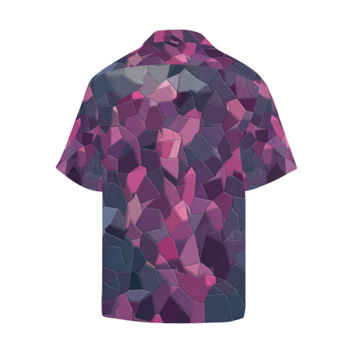purple pink magenta mosaic #purple Hawaiian Shirt (Model T58)