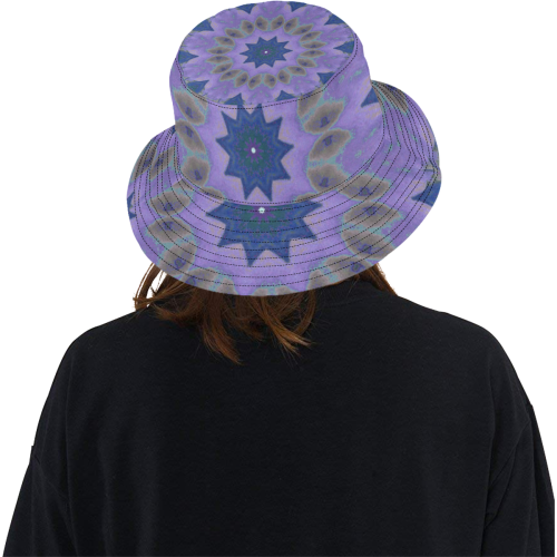 Purple Mandala Geometric Pattern All Over Print Bucket Hat
