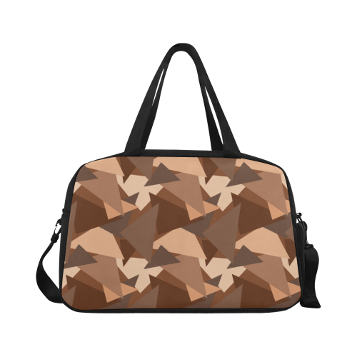Brown Chocolate Caramel Camouflage Fitness Handbag (Model 1671)