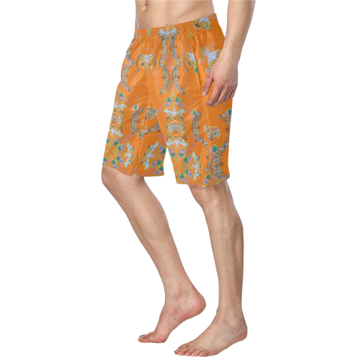orange nature Men's Swim Trunk/Large Size (Model L21)