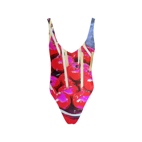 Candy Apples Sexy Low Back One-Piece Swimsuit (Model S09)