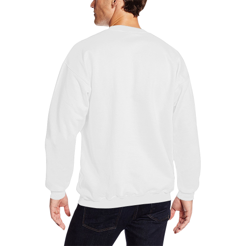 Crewneck Sweatshirt for Men (Black & White) All Over Print Crewneck Sweatshirt for Men (Model H18)