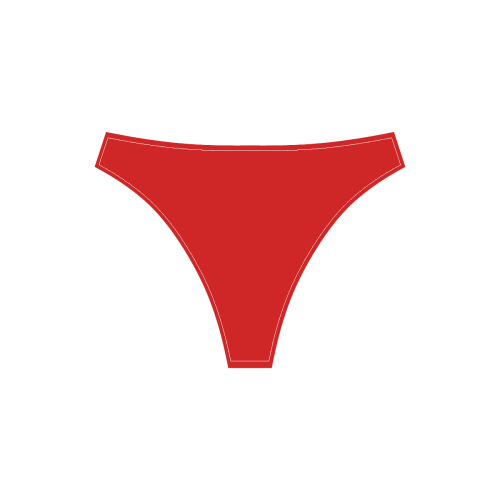 bright red scarlet Sport Top & High-Waisted Bikini Swimsuit (Model S07)