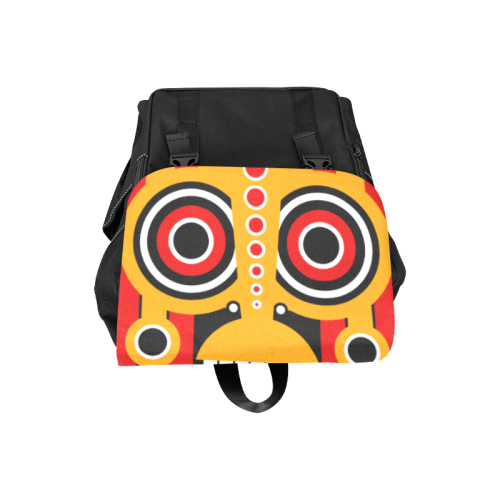 Red Yellow Tiki Tribal Casual Shoulders Backpack (Model 1623)