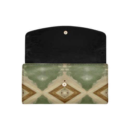 Geometric Camo Women's Flap Wallet (Model 1707)