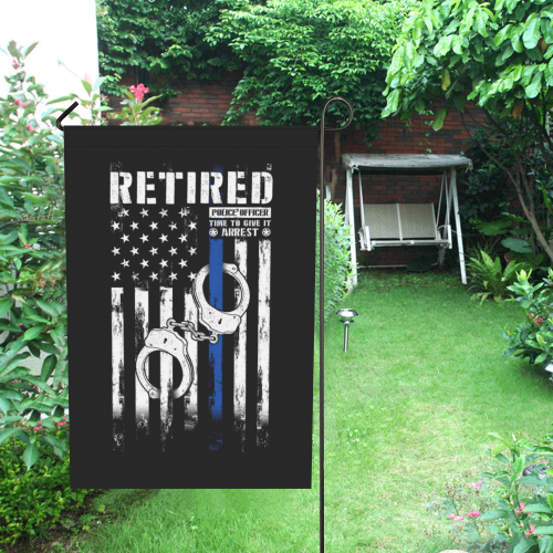 Retired Police Officer Garden Flag 28''x40'' （Without Flagpole）